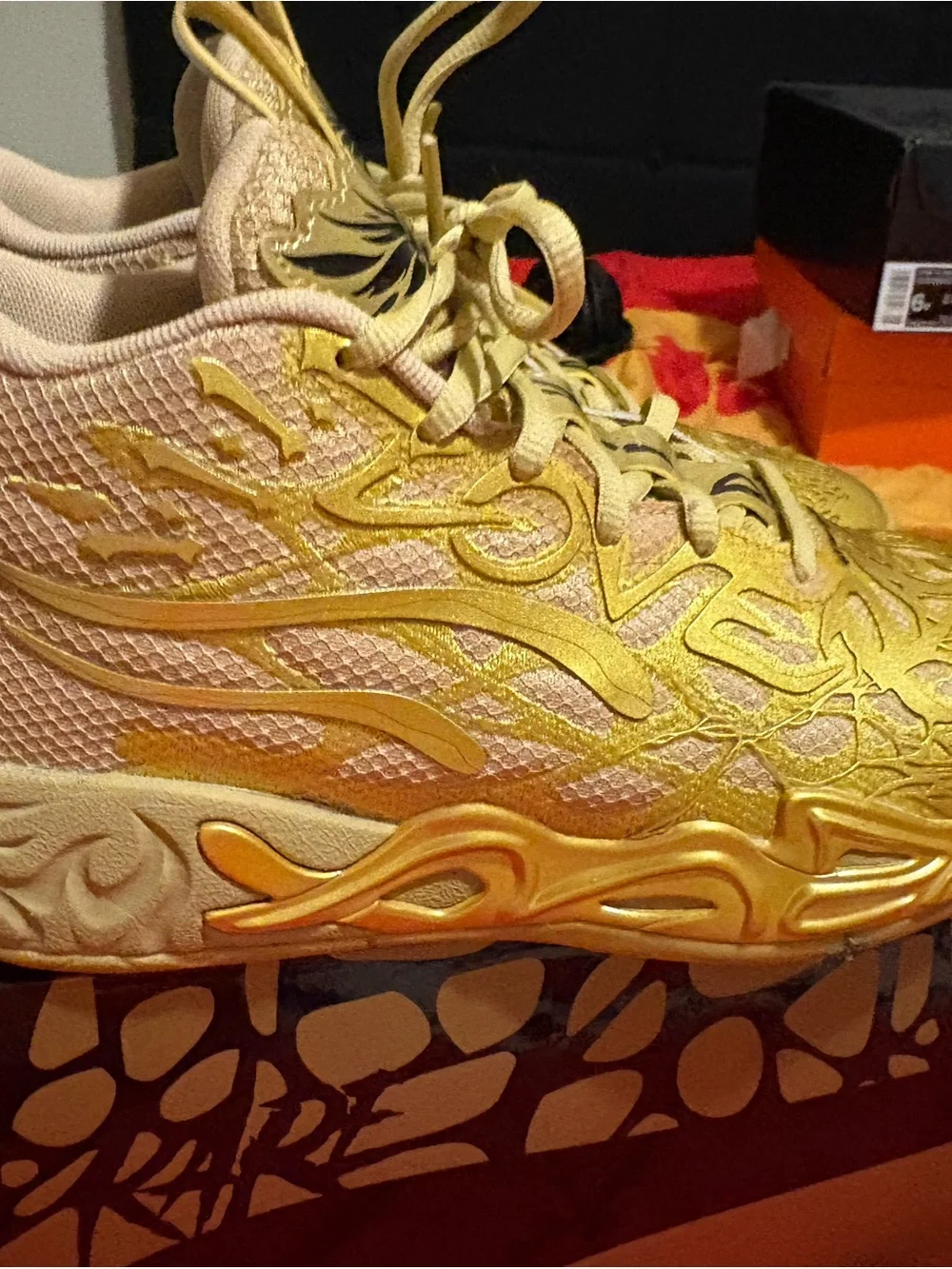 Nike ACG Kids Metallic Gold Lace-Up Sneakers